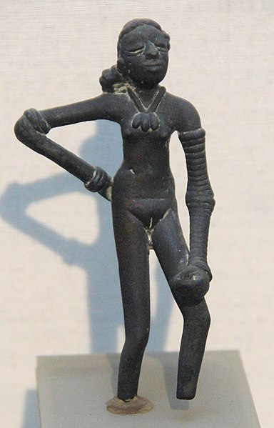 Bronze statue of dancing girl